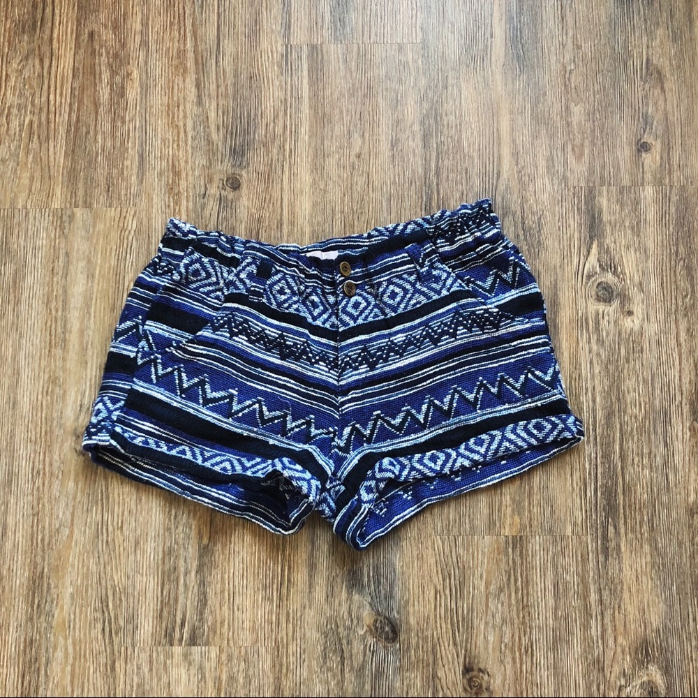 bohemian print shorts